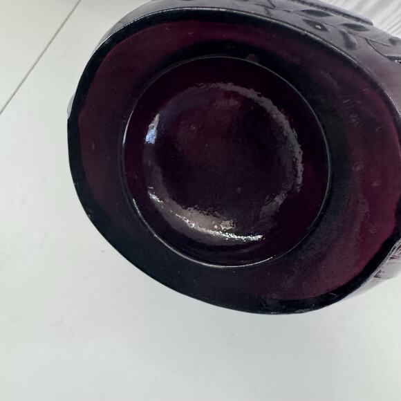 Vintage Jenny Lind Amethyst Bottle Decanter Purple Glass 9.5 inches - Picture 7 of 7